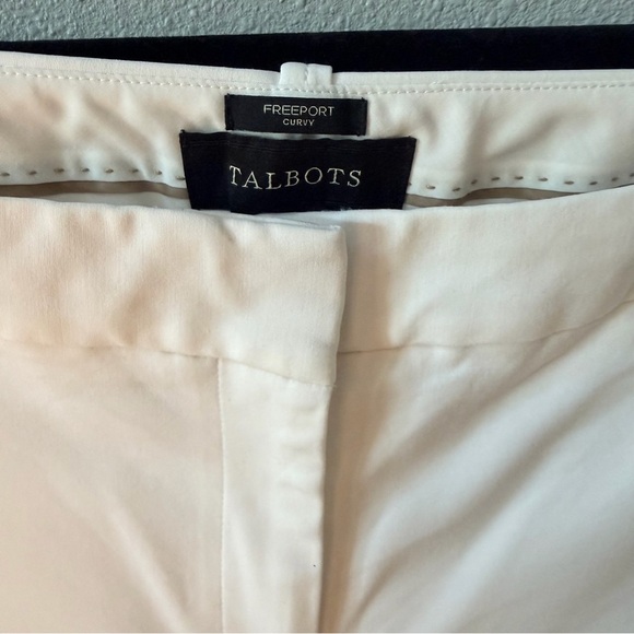 Talbots Freeport Curvy White Straight-Leg Trousers - Picture 6 of 14